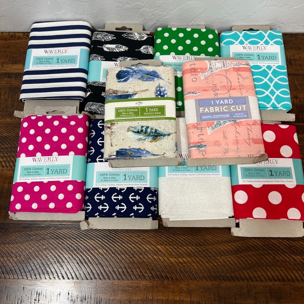 Lot of 10-8 Waverly Inspirations 2 off brand Pre-Cut fabric by the yard Cotton